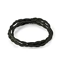 cable CAVO TESSUTO INTRECCIATO 2-fold, with plug, 2-pole, black