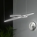 Ideal Lux pendant luminaire ORACLE SLIM SP LED round, DALI controllable IP20, black dimmable