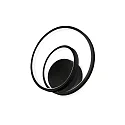 wall luminaire OZ AP DALI/PUSH round, DALI controllable IP20, black matt dimmable