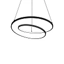 Luminaire à suspension OZ D60 DALI/PUSH rond, contrôlable par DALI IP20, noir mat gradable