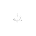 Ideal Lux pendant luminaire GEMINI 61 DALI controllable IP20, black dimmable
