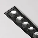 Ideal Lux recessed downlight LIKA FI SLIM  D12 6 flames, UGR < 19, slim, on/off, with trim IP20, black matt 
