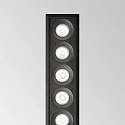 Ideal Lux recessed downlight LIKA FI SLIM  D12 6 flames, UGR < 19, slim, on/off, with trim IP20, black matt 