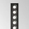 Ideal Lux recessed downlight LIKA FI SLIM  D24 12 flames, UGR < 19, slim, on/off, with trim IP20, black matt 