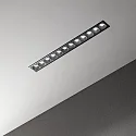 Ideal Lux recessed downlight LIKA FI SLIM  D24 12 flames, UGR < 19, slim, on/off, with trim IP20, black matt 