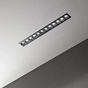 Ideal Lux recessed downlight LIKA FI SLIM  D24 12 flames, UGR < 19, slim, on/off, with trim IP20, black matt 