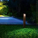 Ideal Lux Borne d'éclairage KURT PT LED LED IP54, marron café