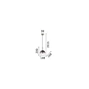 Ideal Lux Luminaire à suspension EMPIRE en forme de boule G9 IP20, couleurs fumée gradable