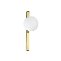 Luminaire mural BINOMIO à 1 flamme G9 IP20, laiton brossé gradable