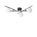Luminaire de plafond ATLAS 3 flammes G9 IP20, noir gradable
