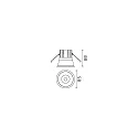 Ideal Lux ceiling recessed luminaire GAME OUTDOOR TRIM ROUND 85MM round, rigid, UGR < 19, switchable IP65/IP20, white 