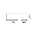 Ideal Lux outdoor wall luminaire ATOM UP/DOWN 20CM up / down, square, adjustable IP54, anthracite 