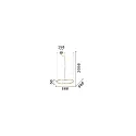 Ideal Lux Luminaire à suspension CROWN 80 IP20, laiton 
