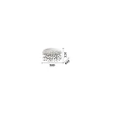 Ideal Lux Luminaire de plafond ARMONY 60 IP20, blanche gradable