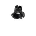 ceiling recessed luminaire GAME TRIMLESS ROUND 100MM round, rigid, flush, UGR < 19, switchable IP40/IP20, black 