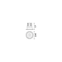 Plafonnier encastré GAME TRIMLESS ROUND 100MM rond, rigide, affleurant, UGR < 19, commutable IP40/IP20, noir 
