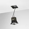 Plafonnier encastré GAME TRIMLESS SQUARE angulaire, rigide, affleurant, UGR < 19, commutable IP40/IP20, noir 