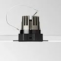 Plafonnier encastré GAME TRIMLESS SQUARE angulaire, rigide, affleurant, UGR < 19, commutable IP40/IP20, noir 