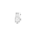 Plafonnier encastré GAME TRIMLESS SQUARE angulaire, rigide, affleurant, UGR < 19, commutable IP40/IP20, noir 