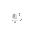Ideal Lux surface downlight NITRO D04 SQUARE square, rigid, with lens optics, on/off IP20, black matt dimmable
