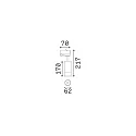 Ideal Lux Projecteur triphasé EOS 15W ON-OFF cylindrique, réglable, on/off IP20, blanc mat 