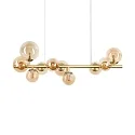 Luminaire à suspension PERLAGE 10 flammes G9 IP20, laiton satiné 