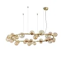 Luminaire à suspension PERLAGE 30 flammes G9 IP20, laiton satiné 