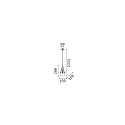 pendant luminaire CONO SP1 1 flame, conical GU10 IP20, nickel 