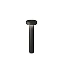Borne d'éclairage TESLA 60 G9 IP44, noir gradable