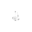 Ideal Lux Luminaire à suspension COTTON 40 E27 IP20, blanche gradable