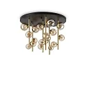 Luminaire de plafond PERLAGE 18 flammes G9 IP20, laiton satiné 