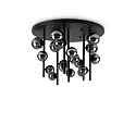 Luminaire de plafond PERLAGE 18 flammes G9 IP20, noir 