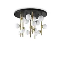 Luminaire de plafond PERLAGE 18 flammes G9 IP20, laiton satiné 