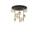 Luminaire de plafond PERLAGE 9 flammes G9 IP20, laiton satiné 