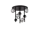 Luminaire de plafond PERLAGE 9 flammes G9 IP20, noir 