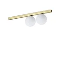 Luminaire de plafond BINOMIO à 2 flammes G9 IP20, laiton brossé gradable
