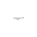 Ideal Lux canopy LINEAR ALL IN 4-fold, square, with cover, brass, burnished