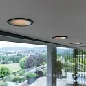 Ideal Lux ceiling recessed luminaire GAME TRIM ROUND 120MM round, UGR < 19, switchable IP40/IP20, black matt 