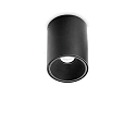 surface downlight NITRO D08 ROUND round, rigid, with lens optics, on/off IP20, black matt 
