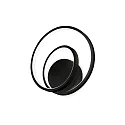 Luminaire mural OZ AP ON-OFF rond, on/off IP20, noir mat 