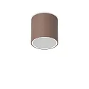 Plafonnier extérieur TECHO PL1 D15 ROUND Bas, rond, rigide, avec douille GU10 IP54, marron café
