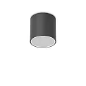 Plafonnier extérieur TECHO PL1 D15 ROUND Bas, rond, rigide, avec douille GU10 IP54, noir