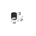 surface downlight NITRO D04 ROUND round, rigid, with lens optics, on/off IP20, white matt dimmable