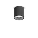 surface downlight NITRO D04 ROUND round, rigid, with lens optics, on/off IP20, black matt dimmable