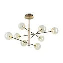 Luminaire à suspension EQUINOXE 8 flammes G4 IP20, ambre 