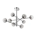 Luminaire à suspension EQUINOXE 8 flammes G4 IP20, couleurs fumée 