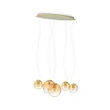 Luminaire à suspension MAPA CLEAR SP5 5 flammes E27 IP20, ambre 