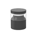 Luminaire en forme de borne BOEING H015 cylindrique, commutable, avec diffuseur IP65, noir mat 