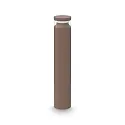 Luminaire borne BOEING H070 cylindrique, commutable, avec diffuseur IP65, mat, marron café 