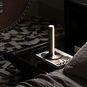 Ideal Lux table lamp DORICA TL1 with switch, with touch dimmer, fluted IP20, white matt dimmable